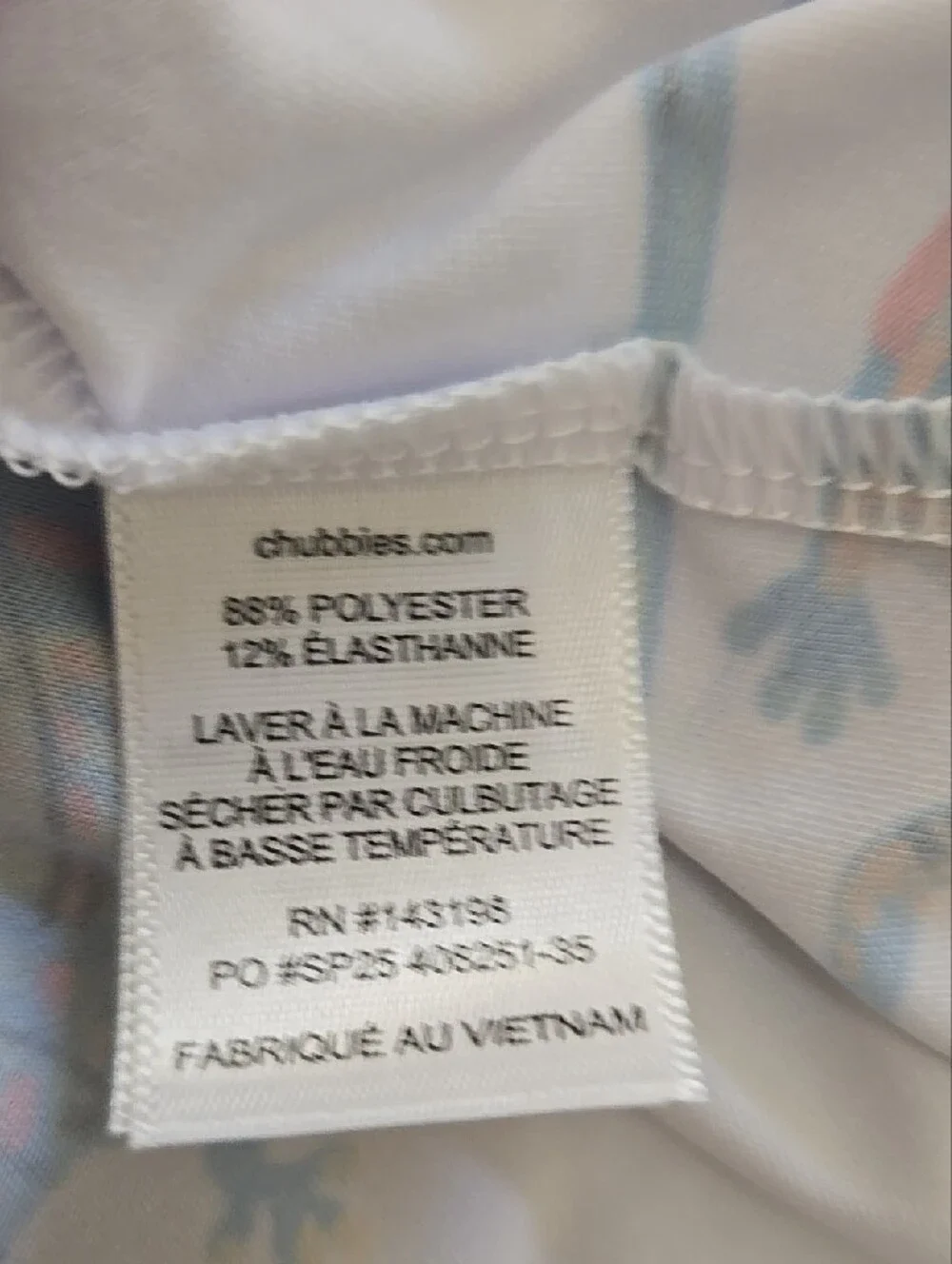 chubbies White Polo with Multicolor Gecko Print